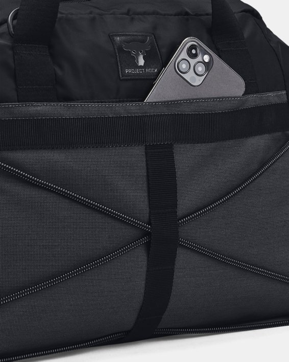 Women's Project Rock Small Gym Bag, Black, pdpMainDesktop image number 2